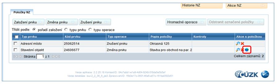 6) Změna definičního bodu stavebního objektu Pokud se poloha definičního bodu stavebního objektu nezměnila,