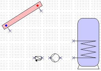 Kreslící funkce Příklad jednoduchého výkresu pro hydrauliku V následujícím textu najdete popis jednotlivých