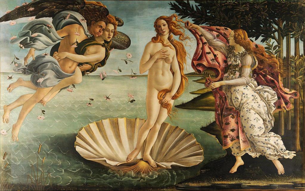 Sandro Botticelli: Zrození Venuše.