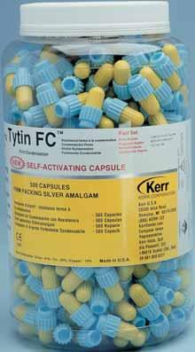 Amalgámy Tytin FC sleva 20 % Tytin FC (Firm Condensation) - je nový druh amalgámové slitiny, který je složen pouze z kulatých částic.