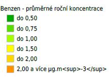 klouzavé průměry koncentrací za roky 2009-2013).