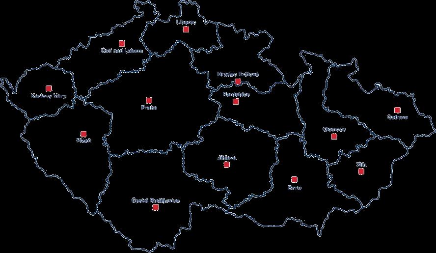 CzechInvest - 13 regionálních kanceláří - přehled hlavních tematických okruhů aktivit RK Kvalifikovaná pracovní síla Startupový ekosystém Věda Výzkum Inovace