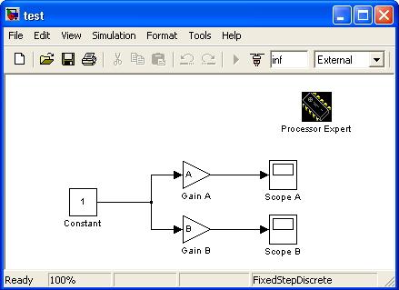 PŘÍLOHA A. EXTERNÍ MÓD 110 do AS1.c v Generated Modules/Bean modules dát na konec souboru #include AS1 modify.c v model rtw.