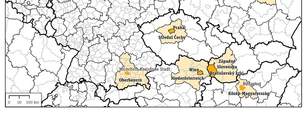 brát zřetel a k městským regionům NUTS 2 připočítat i jejich zázemí.