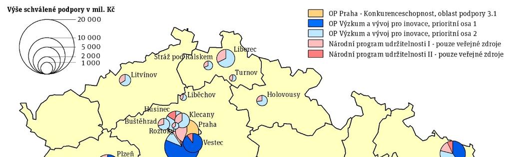 Kraj Počet projektů Výše podpory z OP VaVpI, PO 2 v Kč Podpora na obyvatele v Kč Podpora na zaměstnance VaV v Kč Podpora na výzkumného pracovníka v Kč Vysočina 0 0 0 0 0 Jihomoravský 11 4 690 994 853