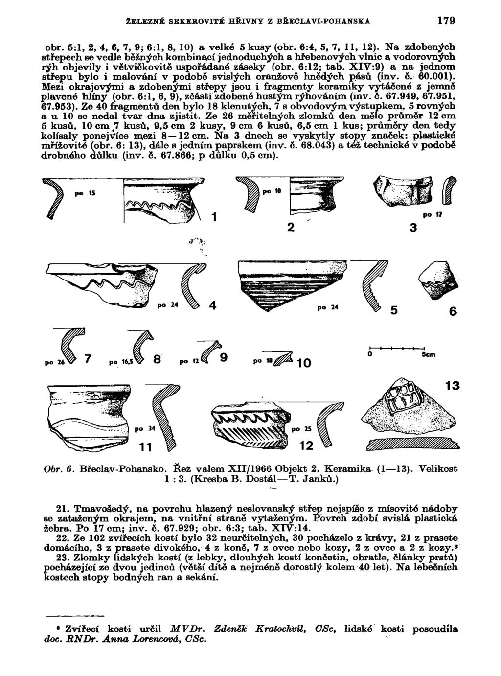 ŽELEZNÉ SEKEROVITÉ HftlVNY Z BKECLAVI-POHANSKA 179 obr. 6:1, 2, 4, 6, 7, 9; 6:1, 8, 10) a velké 5 kusy (obr. 6:4, 5, 7, 11, 12).
