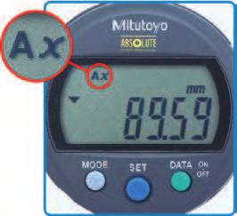 BSOLUTE DIGIMTIC Digitální úchylkoměry ID-C Výpočet: f(x) = x Upevnění úchylkoměru ID-C na měřicí přípravek a nastavení koeficientu "" (na