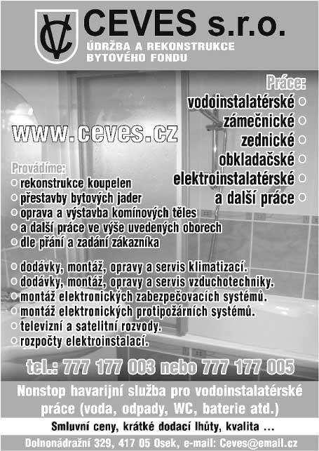 Potfiebujete pfiestûhovat zafiízení Va eho bytu nebo pfievézt osobní vûci? Autodoprava ForVes je tu pro Vás. Tel.