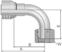 Thread A B E W BSP EB BSP_ABEW DN INCH Inch SIZE Size mm MM BSP mm A mm B mm E mm W 1EB16-4-4 6 1/4-4 6,4 1/4x19 55 33