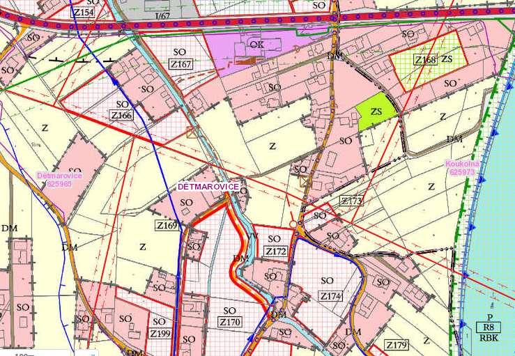 ZNALECKÝ POSUDEK Č. 2280/17 Územní plán: podle platného územního plánu obce Dětmarovice jsou všechny pozemky zařazeny do zóny Z plochy zemědělské.