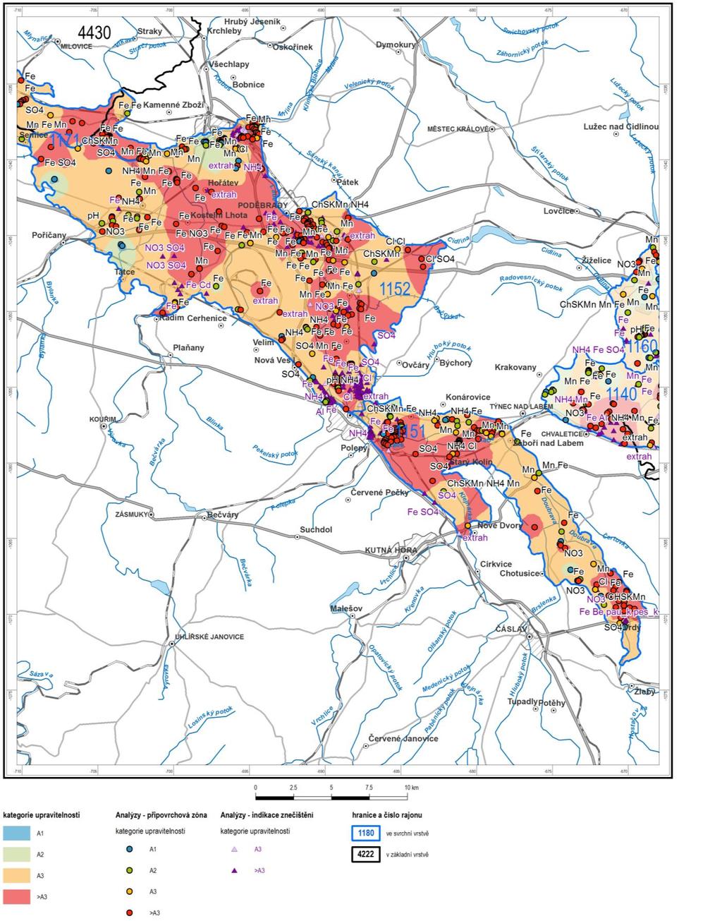 Obrázek 7-2 Upravitelnost podzemní vody připovrchové zóny