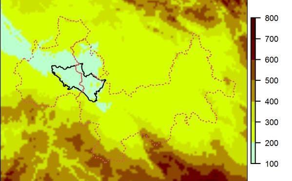 Hydrologicky řadíme region do povodí Labe a zčásti jeho přítoků především Doubravy (polovina HGR 1151), Cidliny a Výrovky (část HGR 1152), Jizery (část HGR 1171 a 1172) a Vltavy (západní část HGR