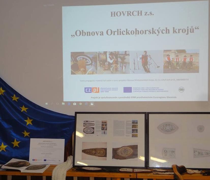 .3.2018 - Popis projektu: Cílem projektu je obnova Orlickohorských krojů jako prostředku pro rozvoj místních