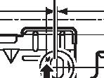kapalinového potrubí Použijte svinovací metr (viz obrázek). Umístěte konec 8 Konec plynového potrubí svinovacího metru na značku.