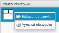 141 Obrázek 95: Modifikace/Vymazání vlastní obrazovky 8.