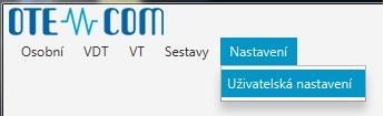 33 4.2 Uživatelská nastavení Uživatelům aplikace je umožněno nastavení uživatelských parametrů VDT a VT.