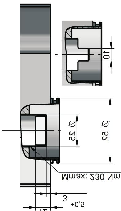 35) 21,8 (.86) EVOLVENTNÍ DRÁŽKOVÁNÍ SE 7/8 16/32 DP13T Max.