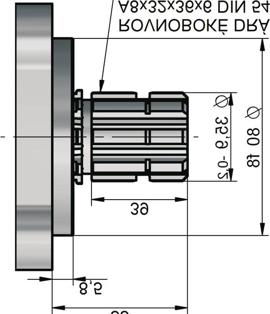 ft) DP DR KJ SE 1 6/32 DP15T EVOLVENTNÍ DRÁŽKOVÁNÍ Max. 36 Nm (265.