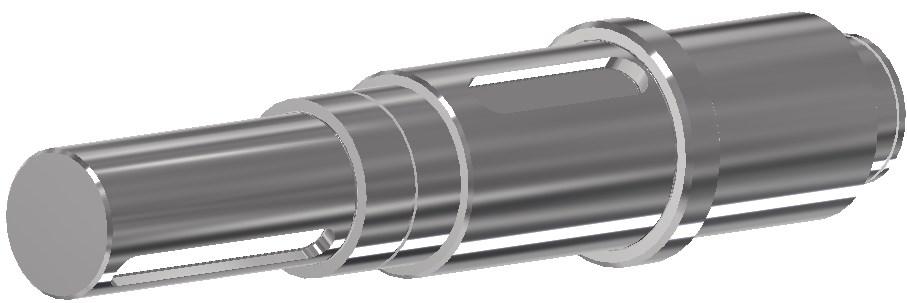 UTB ve Zlíně, Fakulta technologická 52 Obr. 40 Pastorek schéma Tab. 20 Rozměry hřídele 2 Délka 40 130 25 10 79 84 [mm] Průměr 55 65 80 55 60 55 [mm] 9.3 Hřídel 3 Obr.