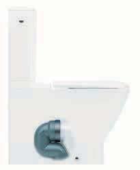 Maximální vzdálenost od stěny pro svislý odpad Minimální vzdálenost od stěny pro svislý odpad Vodorovný odpad Mísa nového klozetu LAUFEN rimless WC je bez oplachového kruhu.