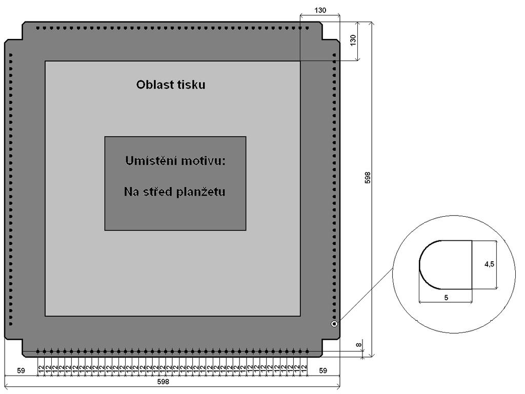 Obrázek 8 - Ilustrační obrázek vzhledu planžetu pro rám ZelFlex. 3.