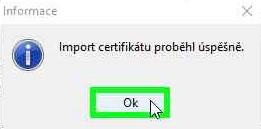 elektronického podpisu pomocí úložiště certifikátů Windows se nabízí využít testovacího certifikátu