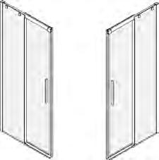 Zástěny do niky (posuvné dveře + boční stěna) typ AL 3915, 3015, AL 4015-4315 (A2) AL 3915 Čelní dveře, ANTIDROP 1100 mm 11 561,98 Vnější instalační rozměr A (včetně boční stěny): 1070-1110 mm Šířka