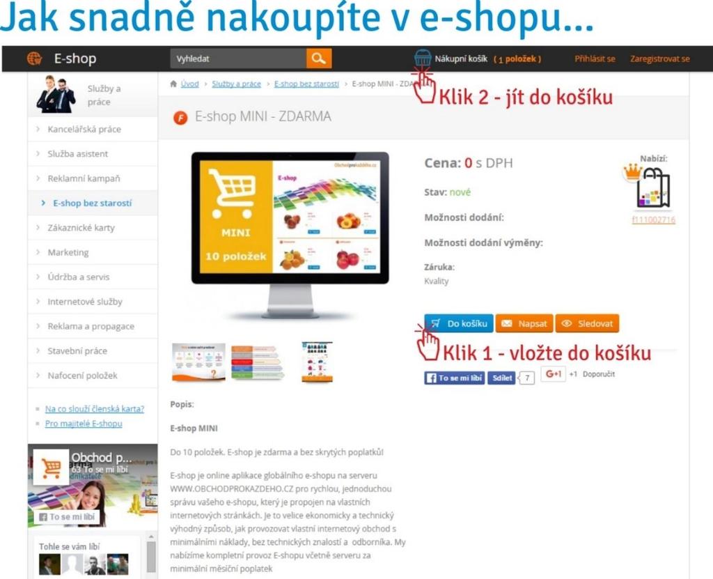 vašem E-shopu Už jen vyplňte