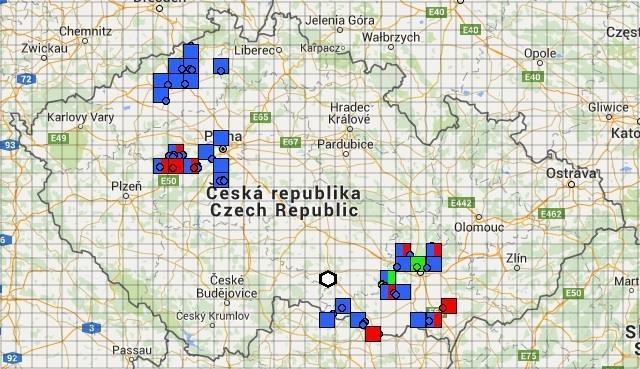 teplomilných druhů, jejichž ekologické optimum