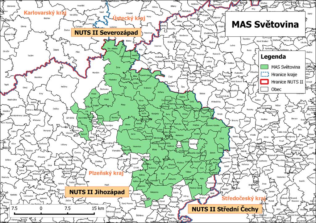 7.2 Mapa území a seznam obcí Obec kód 541095 530239 566471 566489 559725 559733 559741 559750 559768 566632 558745 540927 558770 558796 558800 530379 578665 558851 559792 566390 559806 Obec název