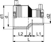 PE tvarovky Elektroreukce SDR 11 PE 100 SDR potrubí (SDR 11) Voa PN 16, plyn PN 10 krytý oporový rát pro bepečné