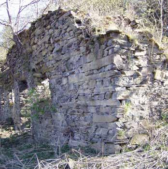 -656- Na pravém břehu stával mlýn, jehož kamenné zbytky najdete v remízku dřevin poblíž zaniklé obce Zigartic.