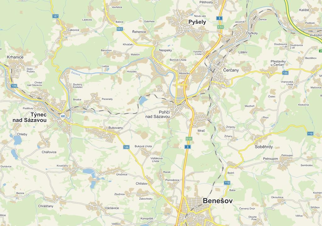 II/ Týne nad Sázavou, ul. Benešovská - Proihluková úprava orusné vrsvy vozovky II/ SIL Č. VS ŠO UL.. N.