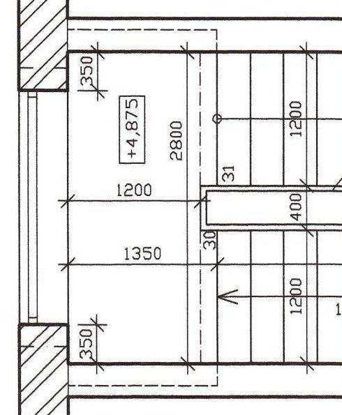 Nejčastější varianty geometrie styku desek schodišťových ramen s podestou: A) Hrany stupňů