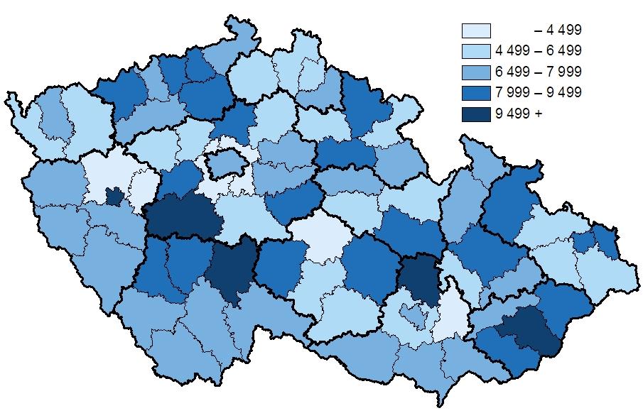 Léčení diabetici na 100 000 obyvatel