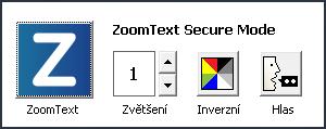 Kapitola 3 Pracujeme se ZoomTextem 31 Podpora přihlášení do Windows a zabezpečeného režimu Zabezpečený režim ZoomTextu poskytuje základní funkce zvětšení a odečítání na přihlašovací obrazovce Windows