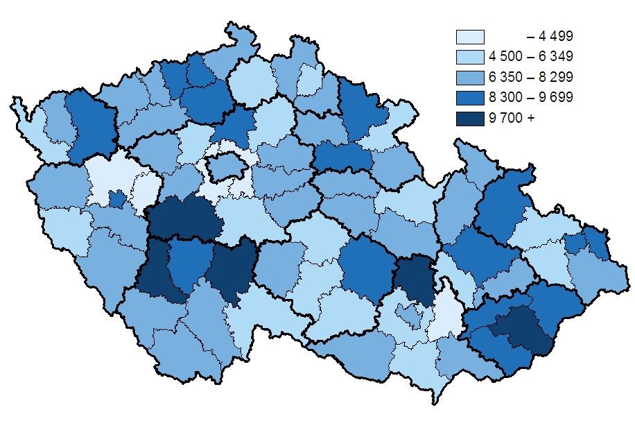 Léčení diabetici na 100 000 obyvatel