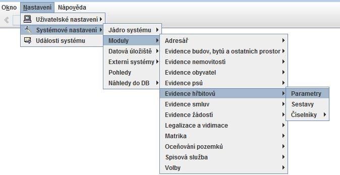 B/ Nastavení volby, zda exportovat poplatky do KEO-W V Systémovém nastavení v Parametrech Evidence