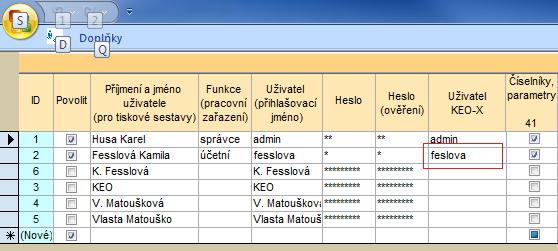 B /Nastavení parametrů v programu KEO-W Spustíme program KEO-W a přihlásíme se jako správce s heslem 4590.