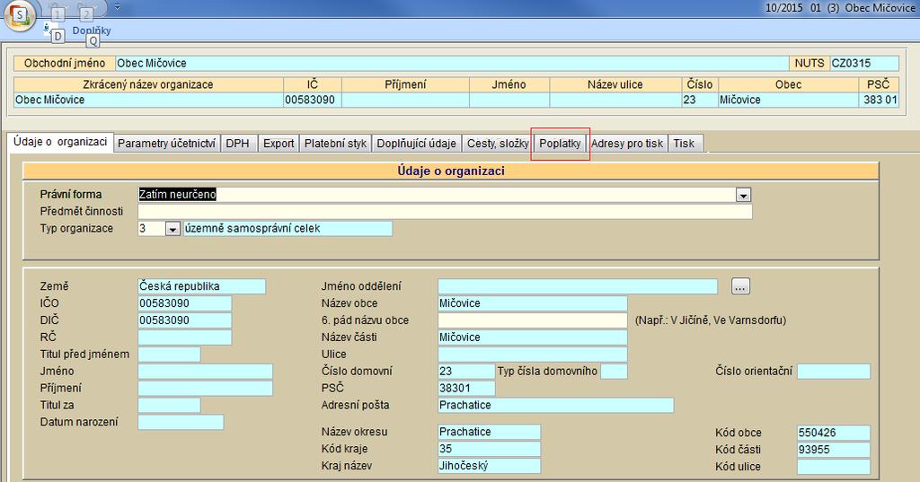 Tím je nastavení parametrů programu KEOWdata dokončeno a provedeme test.