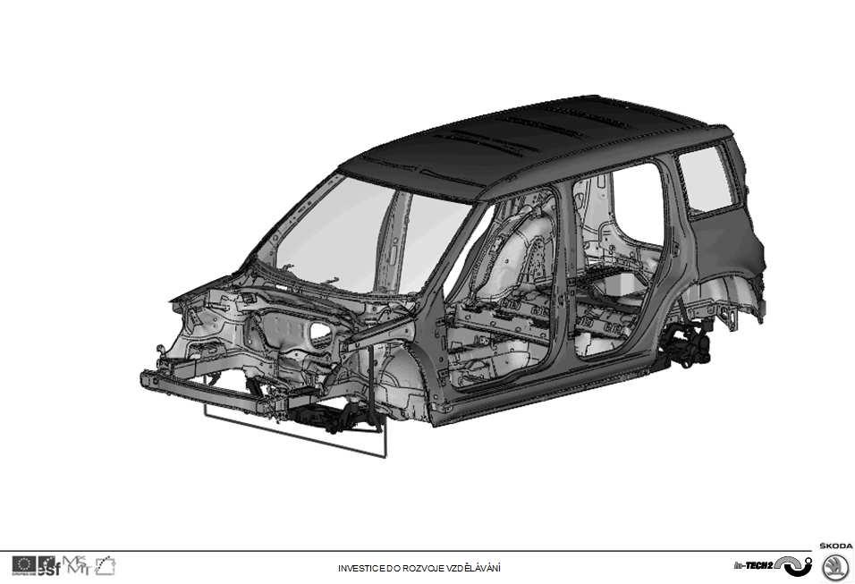 Technické CAD výpočty v Technickém = virtuální Vývoji zajištění ŠKODA funkčnost