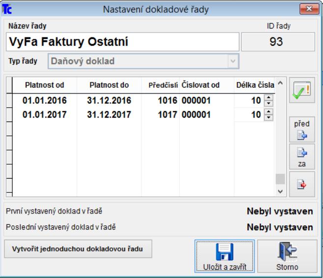 V případě, že byla nastavena stejné číslování pro více