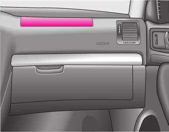 Systém čelních airbagů jako doplněk ke tříbodovým bezpečnostním pásům poskytuje dodatečnou ochranu oblasti hlavy a hrudníku řidiče i spolujezdce při těžkých čelních nárazech v Důležité pokyny