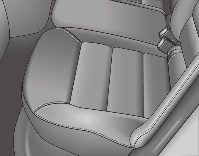 86 Sedadla a odkládací prostory Zadní sedadla Sklopení zadních sedadel Prostor pro náklad můžete zvětšit sklopením zadních sedadel dopředu, popř. vyjmutím sedáku.
