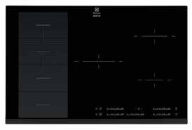 Vaření Varné desky Indukční varná deska EHX8575FHK Indukční varná deska EHO6832FOG STOP + GO STOP + GO Typ a pozice ovládání: dotykové posuvné ovládání DirectAccess vpravo vpředu flexibilní deska