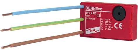 DEHNflex M Svodič přepětí, Typ 3 vejde se do každé 60 mm zásuvkové krabice pro dovybavení stávajících aplikací akustická signalizace