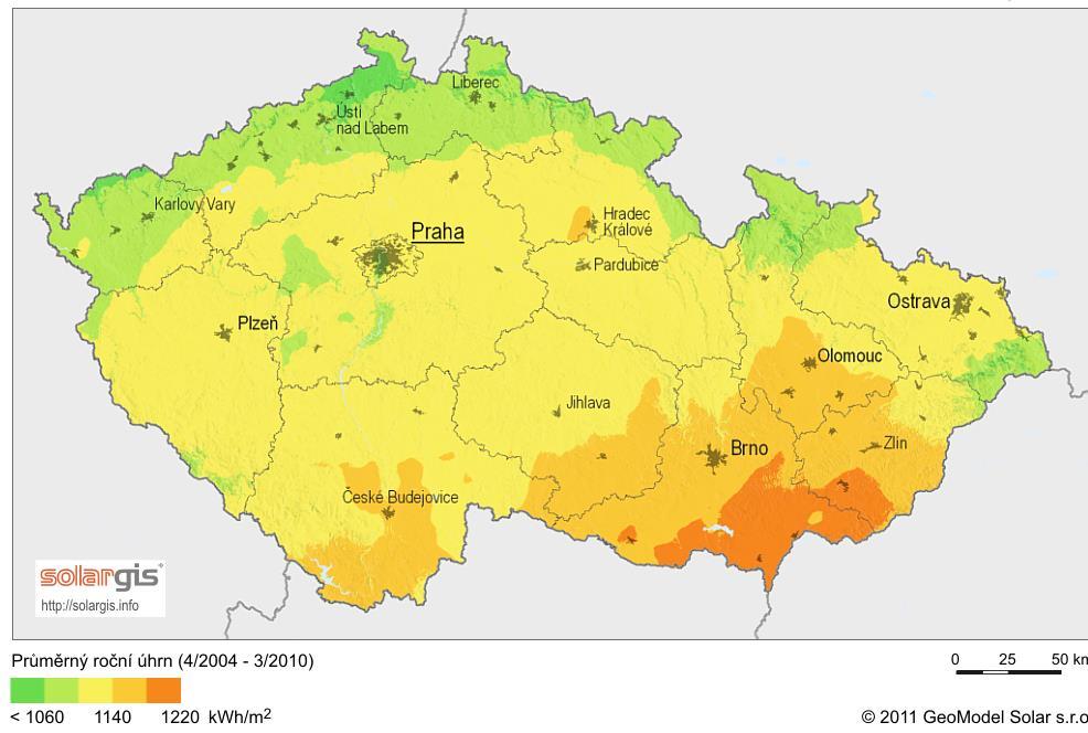 1.1.3 Využití solární energie v ČR Energii slunce lze přeměnit na energii mechanickou, elektrickou, případně chemickou. Nás nejvíce zajímá přeměna na energii elektrickou.