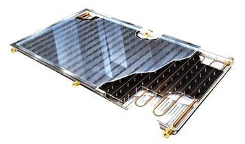 Obr. 3.2 Plochý vakuový kolektor TS 400 [36] 3.3 Velikost solárního zásobníku Jak velký zásobník zvolit závisí na požadovaném solárním pokrytí, maximální teplotě v zásobníku, odběrovém profilu atd.