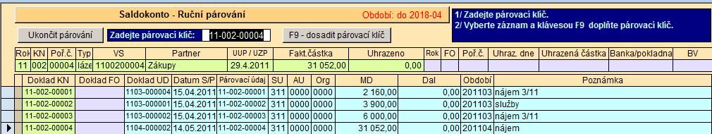 Párování Pokud si uživatel potřebuje ručně upravit párovací údaj, použije tlačítko Párovat ručně.