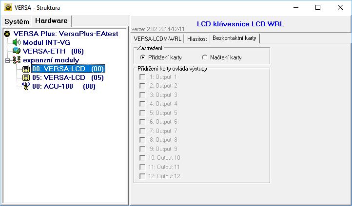 SATEL VERSA-LCDM-WRL 9 Hlasitost úroveň hlasitosti pípání generované při ovládání klávesnice (stisky kláves, potvrzení vykonání funkce, atd.).